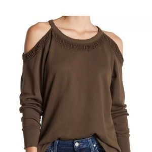 Joe’s Jeans • Distressed Cold-Shoulder Sweatshirt